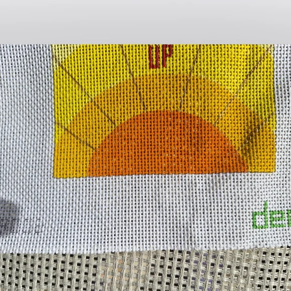 Needlepoint Hand painted Dede -Keep Your Sunny Side Up - Picture 2 of 5